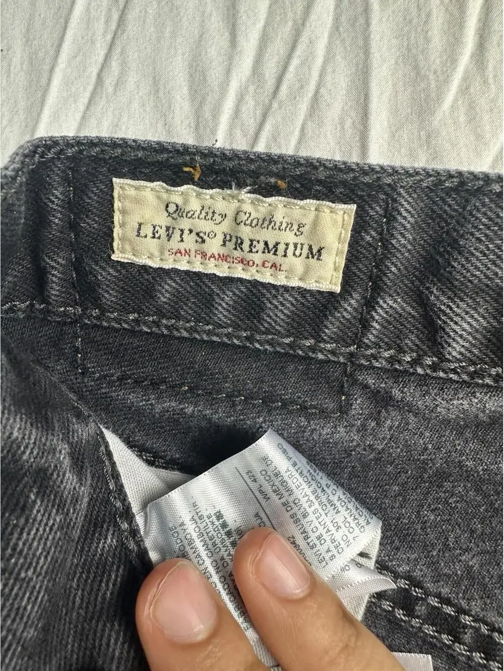 🖤⚡ Vintage 501 Levi’s Premium Black Wash Straight Jeans W25 L30 8861-25 ⚡🖤 - Picture 5 of 16